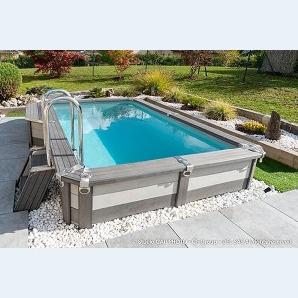 Piscina fuori terra Rettangolare in legno composito WPC by Aztec