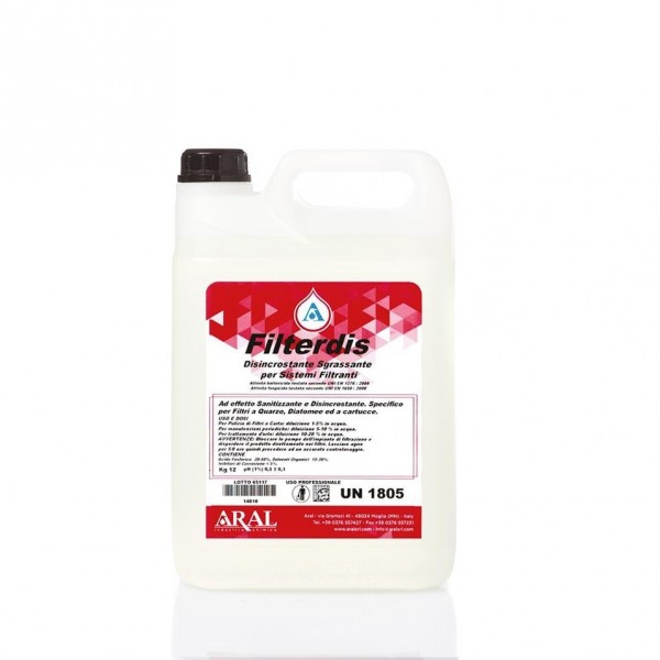 FILTERDIS Detergente disincrostante PULITORE FILTRI a sabbia per Piscina by Aral