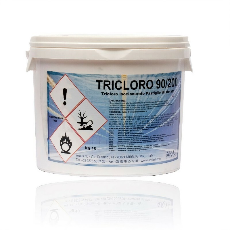 TRICLORO in pastiglie blister per piscina da 200 gr. by ARAL TRICLORO in pastiglie blister per piscina da 200 gr. by ARAL