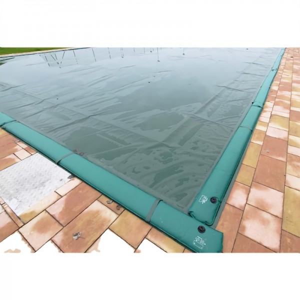 Telo per Copertura Piscina Invernale Doppio Strato rinforzato 240 gr/m² con bretelle e salamotti per piscine Rettangolari