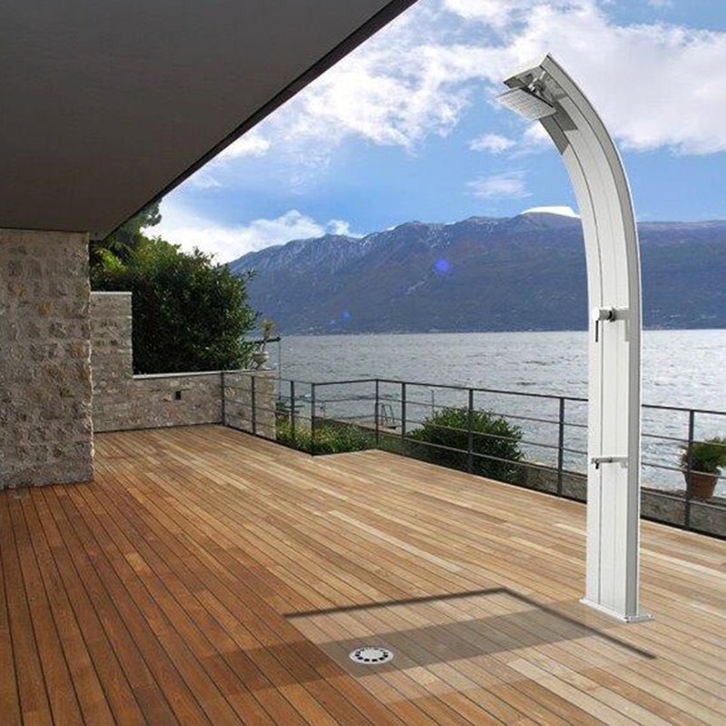 Doccia Solare da Giardino DADA CURVA 40 LITRI con lavapiedi in alluminio Doccia Solare da Giardino DADA CURVA 40 LITRI con lavapiedi in alluminio
