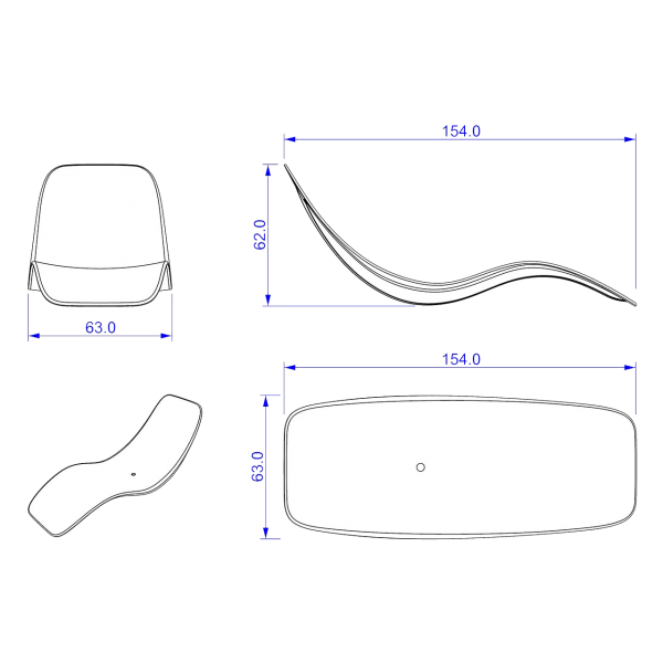 Lettino prendisole CHAISE LONGUE in fibra di vetro ANTARES