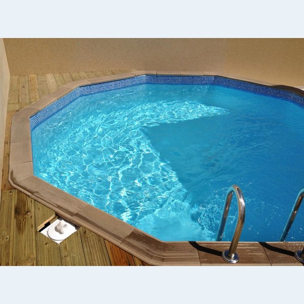 Piscina NATURALIS  in pietra ricostruita effetto legno decagonale Ø 4,93