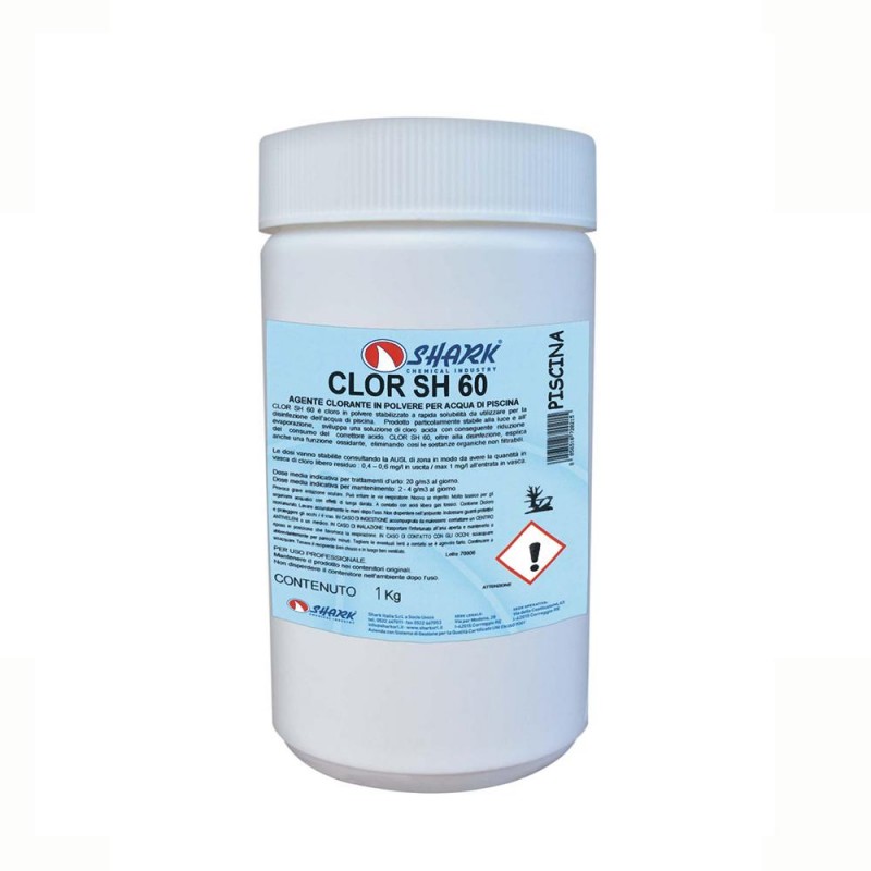 Dicloro Granulare CLOR SH 60 per trattamento acqua piscina Dicloro Granulare CLOR SH 60 per trattamento acqua piscina